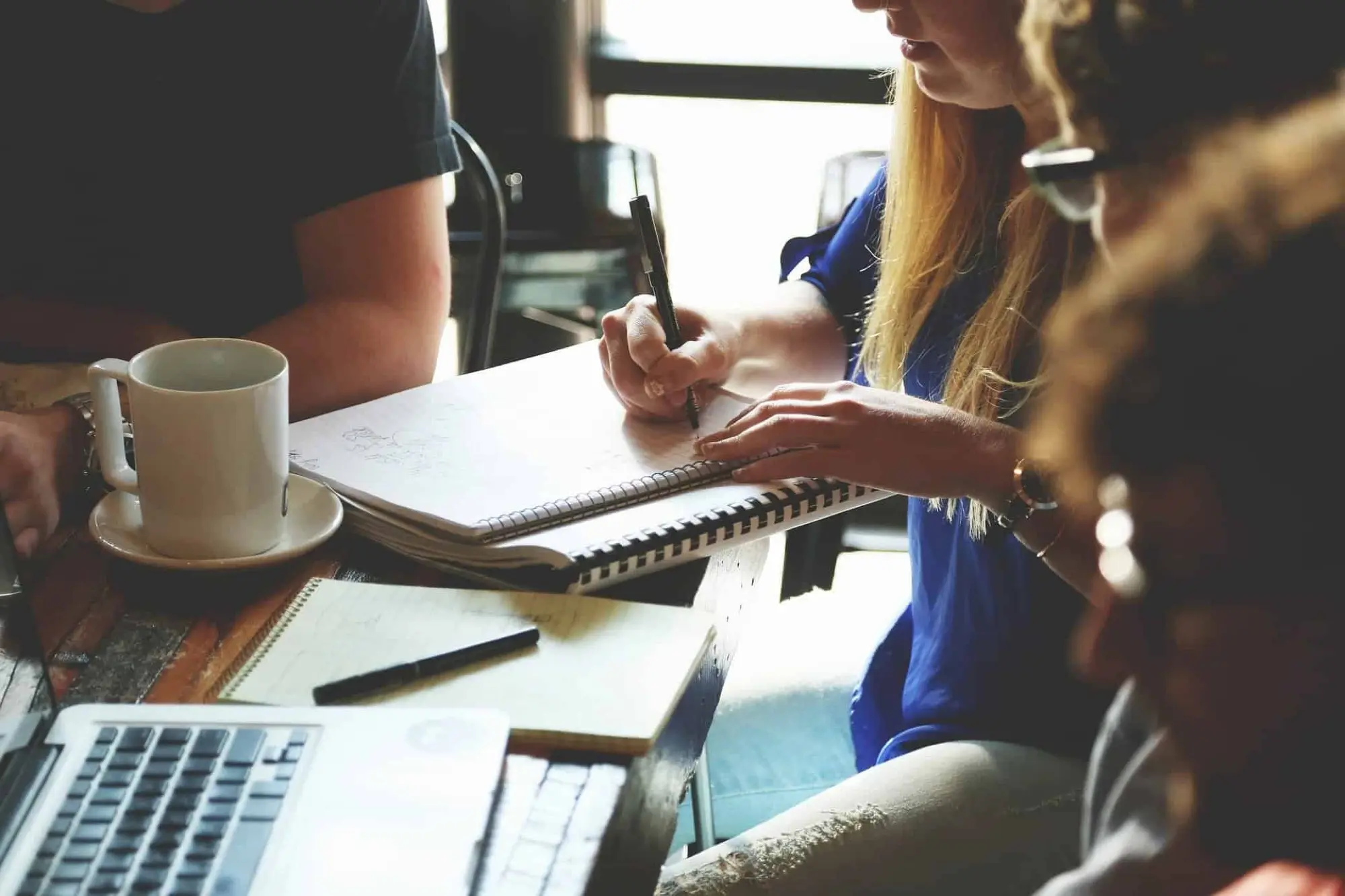 Team working together in an office
